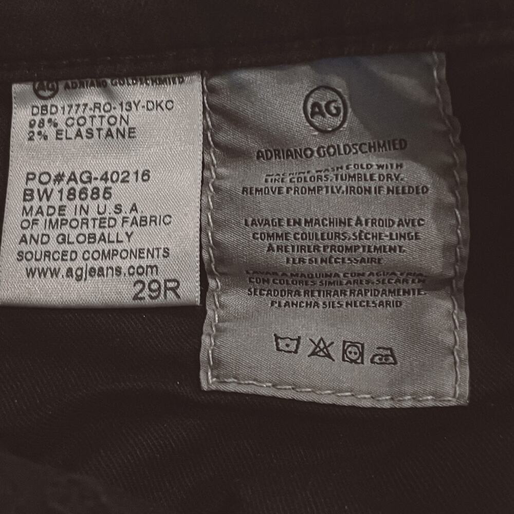 AG Jeans Farrah Black Skinny Ankle Jeans, EUC, Size 29, MSRP $228 - Picture 11 of 11
